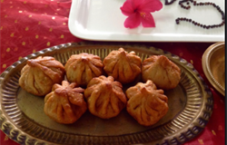 Fried Modak Stuffed with Bottle Gourd and Mava Recipe